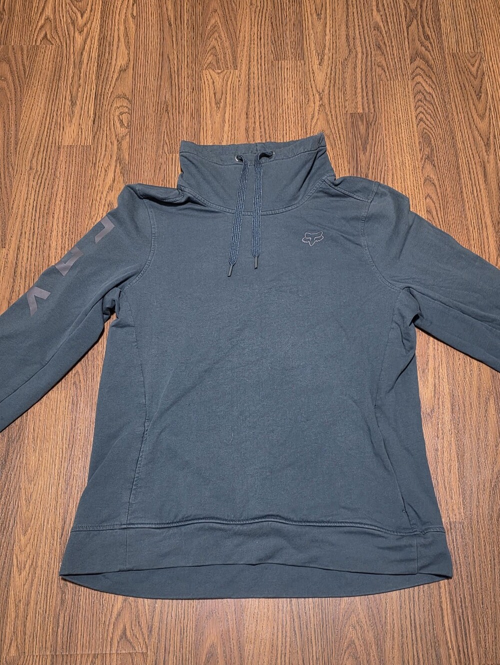 Fox Racing Womens Green Funnel Neck Cowl Pullover Sweatshirt Logo Athleisure XL - Picture 2 of 7